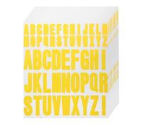 sourcing map 440pcs 8 Sheets Letter Stickers Vinyl Waterproof Alphabet Self Adhesive Sticker Letters for Indoor/Outside Sticker Decal Mailbox Craft Door Car Christmas Decoration Yellow