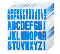 sourcing map 440pcs 8 Sheets Letter Stickers Vinyl Waterproof Alphabet Self Adhesive Sticker Letters for Indoor/Outside Sticker Decal Mailbox Craft Door Car Christmas Decoration Powder Blue