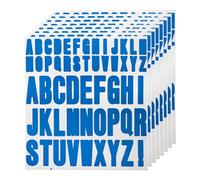 sourcing map 440pcs 8 Sheets Letter Stickers Vinyl Waterproof Alphabet Self Adhesive Sticker Letters for Indoor/Outside Sticker Decal Mailbox Craft Door Car Christmas Decoration Blue