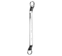 sourcing map 45 Degree Offset Box End Wrench 13mm x 15mm Metric 12 Point Mirror Chrome Plated CR-V Steel Double Box Wrenches Long Industrial Grade Torx Box Wrench Repair Tool