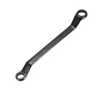sourcing map 45 Degree Offset Box End Wrench 13mm x 16mm Metric 12 Point Chrome Vanadium Steel Double Box Wrenches Long Industrial Grade Torx Box Wrench Repair Tool, Black