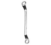 sourcing map 45 Degree Offset Box End Wrench 19mmx22mm Metric 12 Point Mirror Chrome Plated Alloy Steel Double Box Wrenches Long Industrial Grade Torx Box Wrench Repair Tool