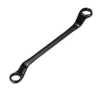 sourcing map 45 Degree Offset Box End Wrench 27mm x 30mm Metric 12 Point Chrome Vanadium Steel Double Box Wrenches Long Industrial Grade Torx Box Wrench Repair Tool, Black