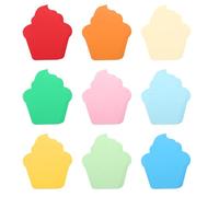 sourcing map 45 Pcs Cake Cutouts, Cake Shape Die Cut Paper Cards for DIY Craft, Wall Decor, Party Decoration, 6 x 5 Inch, 9 Colors