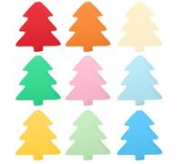 sourcing map 45 Pcs Christmas Tree Cutouts, Christmas Tree Shape Die Cut Paper Cards for DIY Craft, Christmas Decor, Party Decoration, 6 x 5 Inch, 9 Colors