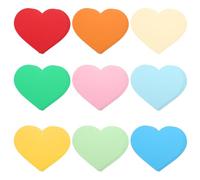 sourcing map 45 Pcs Heart Cutouts, Heart Shape Die Cut Paper Cards for DIY Craft, Wall Decor, Party Decoration, 6 x 5 Inch, 9 Colors