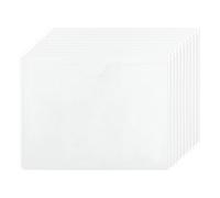 sourcing map 45 Pcs Self Adhesive Index Card Pockets with Top Open, 3.9" x 3.1" Clear Plastic Labels Holders Card Holder for Libraries Organizing and Protecting Index Cards, Transparent