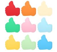sourcing map 45 Pcs Thumbs Up Cutouts, Thumbs Up Shape Die Cut Paper Cards for DIY Craft, Wall Decor, Party Decoration, 6 x 5.5 Inch, 9 Colors