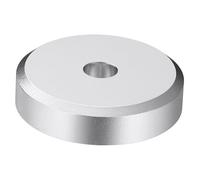 sourcing map 45 Record Adapter, 1.5'' Aluminum Matte Vinyl Record Adapter Turntable Disc Weight Stabilizer Universal Disc Stabilizer for 45 RPM Vinyl Discs, Silver