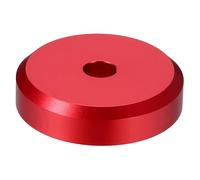 sourcing map 45 Record Adapter, 1.5'' Aluminum Matte Vinyl Record Adapter Turntable Disc Weight Stabilizer Universal Disc Stabilizer for 45 RPM Vinyl Discs, Red