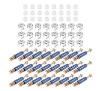 sourcing map 45 Sets Cam Locks for Furniture, 40mm Cam Lock Nut and Screw, 3 in 1 Furniture Connecting Fasteners with Dowel Eccentric Wheels Pre-Inserted Nuts for Cabinet Bookcase, Blue