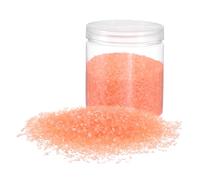 sourcing map 454g Crushed Glass Chips 3-6mm Shiny Electroplating Irregular Broken Sprinkles Chunky Glass for Crafts DIY Resin Art Decoration Vase Filler, Orange Red