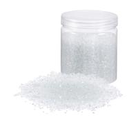 sourcing map 454g Crushed Glass Chips 3-6mm Shiny Electroplating Irregular Broken Sprinkles Chunky Glass for Crafts DIY Resin Art Decoration Vase Filler, Transparent