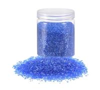 sourcing map 454g Crushed Glass Chips 3-6mm Shiny Electroplating Irregular Broken Sprinkles Chunky Glass for Crafts DIY Resin Art Decoration Vase Filler, Cobalt Blue
