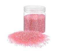 sourcing map 454g Crushed Glass Chips 3-6mm Shiny Electroplating Irregular Broken Sprinkles Chunky Glass for Crafts DIY Resin Art Decoration Vase Filler, Watermelon Red