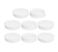 sourcing map 45mm/1.77" Plastic Hole Plugs, 8Pcs Flush Type Panel Round Snap in Fastener Knockout Locking Plugs for Furniture Insert End Caps Panels, White