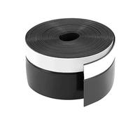 sourcing map 45mm Width 5M Long Self Adhesive Weather Stripping Frameless Door Bottom Seal for Doors and Windows (Black)