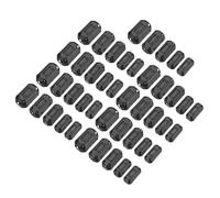 sourcing map 45Pcs 5 Sizes Clip-on Ferrite Ring Core, Ferrite Beads EMI RFI Noise Cable Clip for 3.5mm/5mm/7mm/9mm/13mm Diameter Cable, Black