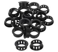 sourcing map 45Pcs Round Cable Snap Bushing Grommets, 1"(25mm) Black Snap in Cable Grommet Protector for Locking Tube Hose Wire Cord