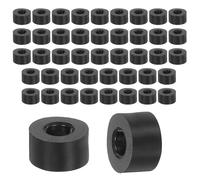 sourcing map 45Pcs Rubber Spacers, 0.35"OD x 0.16" ID Round Anti Vibration Pads Isolation Washer Bushings 0.2" Thick Rubber Washer for Home Cars Appliances Boat Accessories, Black