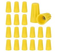 sourcing map 45pcs Wire Connectors, 14-12 AWG Electric Wire Caps Insulating Insert Twist Electrical Wire Connector Nuts with Spring for Quick Connection, Yellow