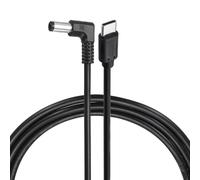 sourcing map 45W PD Trigger Cable, 15V 3A 5.5x2.1mm Type-C Right Angle Power Cord 2.0m/6.6ft USB C to DC PD Power Fast Charging Cable for Portable Monitor, Security Camera