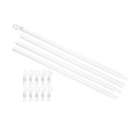 sourcing map 46" Blinds Wand Replacement, Combinable Blinds Tilt Wand with Hook, Vertical Blind Rod Stick for Window Curtain Opener Accessory, White