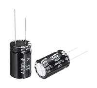 sourcing map 4700uF 25V 16x25mm Electrolytic Capacitor, Radial Leads Aluminum Capacitors for TV, LCD Monitor, VCD, 10Pcs