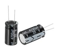 sourcing map 4700uF 35V 18x30mm Electrolytic Capacitor, Radial Leads Aluminum Capacitors for TV, VCD, LCD Monitor, Speaker, 10Pcs