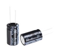 sourcing map 4700uF 35V 18x32mm Electrolytic Capacitor, Radial Leads Aluminum Capacitors for TVs, LCD Monitor, VCD, 10Pcs