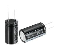 sourcing map 4700uF 63V 22x40mm Electrolytic Capacitor, Radial Leads Aluminum Capacitors for TV, VCD, LCD Monitor, Speaker, 10Pcs