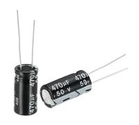 sourcing map 470uF 50V 10x20mm Electrolytic Capacitor, Radial Leads Aluminum Capacitors for TV, VCD, LCD Monitor, Speaker, 20Pcs