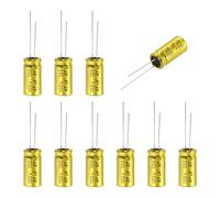 sourcing map 47uF 100V Non-Polarized Electrolytic Capacitor, 10mm x 20mm Aluminum Audio Capacitors for DIY Projects Audio Tweeter Frequency Divider Pack of 10