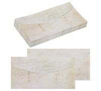 sourcing map 48 Packs Envelopes Vintage Stationery Aged Paper Gray Black Lines Stationery Old Fashion Paper for Letter Writing, Invitations, Wedding-9 x 4 Inch