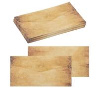 sourcing map 48 Packs Envelopes Vintage Stationery Aged Paper Light Brown Spots Stationery Old Fashion Paper for Letter Writing, Invitations, Wedding-9 x 4 Inch