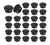 sourcing map 48 Pcs Round Plastic Plug, Black Tubing End Cap Plugs, 10mm(0.39 Inch) Furniture Leg Pipe Insert, Glide Protection for Chair, Sofa, Table, Shelf