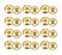 sourcing map 48 Set Sew-on Snap Buttons 7mm Metal Snap Fastener Buttons Fastener Press-Stud Clasps for Closure Purse Handbag Clothes Sewing Craft, Gold