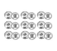 sourcing map 48 Set Sew-on Snap Buttons 8/10/12mm Metal Snap Fastener Buttons Fastener Press-Stud Clasps for Closure Purse Handbag Clothes Sewing Craft, White