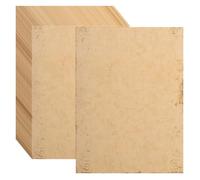 sourcing map 48 Sheets Vintage Cotton Paper Printer Edge Paper Thick 120 GSM, Classic Aged Map for Letter Writing, Invitations, Wedding-8 x 11 Inch,Warm Orange Yellow