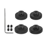 sourcing map 48P Hardened Pinion Motor Gear Set 4pcs 32T 33T 34T 35T Fit 1/8 Inch RC Motor Shaft 48 Pitch Gears for RC Car, with Hex Key