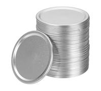 sourcing map 48pcs Mason Jar Lids 86mm Tinplate Split-Type Leak-proof Metal Canning Jar Lids for Storage Bottle Home Canning and Food Storage, Silver