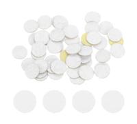 sourcing map 48pcs Round Adhesive Felt Circles, 12mm 15/32" Pre Cut Felt Craft Stickers Non-Woven Mini Felt Fabric Circles for DIY Sewing Handcraft Cut Projects Craft Finishing, White