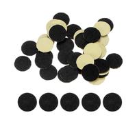 sourcing map 48pcs Round Adhesive Felt Circles, 13mm 1/2" Pre Cut Felt Craft Stickers Non-Woven Mini Felt Fabric Circles for DIY Sewing Handcraft Cut Projects Craft Finishing, Black
