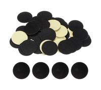 sourcing map 48pcs Round Adhesive Felt Circles, 38mm 1-1/2" Pre Cut Felt Craft Stickers Non-Woven Mini Felt Fabric Circles for DIY Sewing Handcraft Cut Projects Craft Finishing, Black