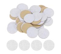sourcing map 48pcs Round Adhesive Felt Circles, 38mm 1-1/2" Pre Cut Felt Craft Stickers Non-Woven Mini Felt Fabric Circles for DIY Sewing Handcraft Cut Projects Craft Finishing, White
