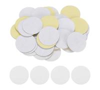sourcing map 48pcs Round Adhesive Felt Circles, 45mm 1-3/4" Pre Cut Felt Craft Stickers Non-Woven Mini Felt Fabric Circles for DIY Sewing Handcraft Cut Projects Craft Finishing, White