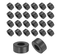 Sourcing Map 48pcs Rubber Spacers, 11mm OD x 5mm ID x 5mm Height, Anti Vibration, Black