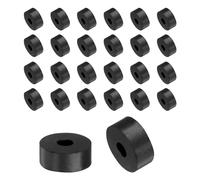 sourcing map 48pcs Rubber Spacers 20mm OD, 6mm ID, 8mm Height Round Anti Vibration Spacer Rubber Bushing Grommets Thick Rubber Washers for Home Car Accessories