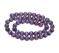 sourcing map 48pcs Violet Cat's Eye Stone Beads 8mm Round Smooth Gemstone Crystal Loose Bead for Jewelry Making Bracelets Necklace Earrings DIY