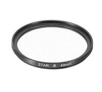sourcing map 49mm Star Lens Filter, Starburst Lens Filter 8 Points Star Camera Lens Filter for Night Scenery Glassworks